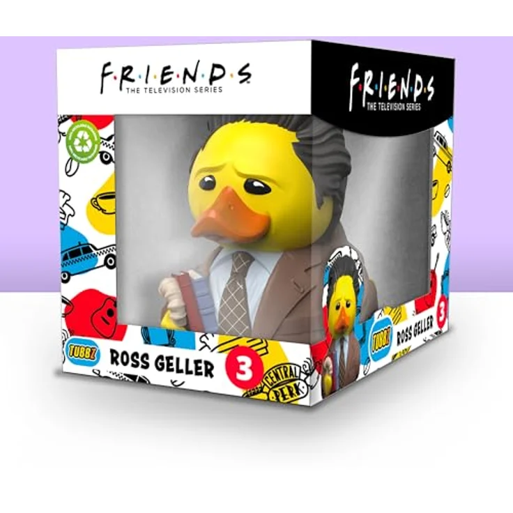TUBBZ Ross Geller, Collectible Vinyl Rubber Duck Figure, 9 cm hoch, offizielle Friends Box-Ausgabe, detailreich und mit Display-Box – Bild 2
