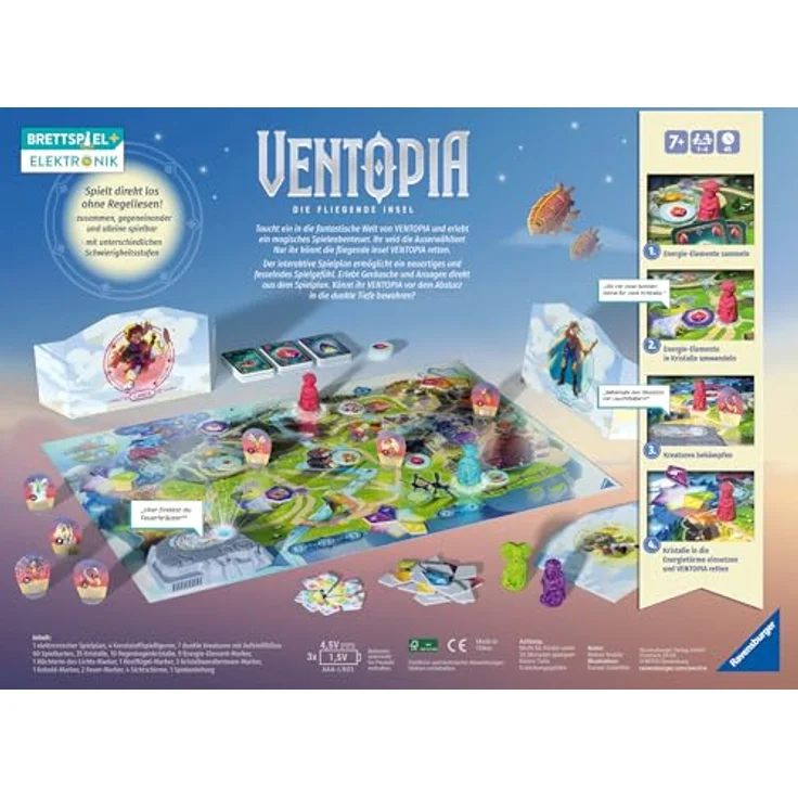 Ravensburger Ventopia, elektronisches Gesellschaftsspiel mit Abenteuer-Gameplay für 2-4 Spieler, Made in Europe, ab 7 Jahren – Bild 6