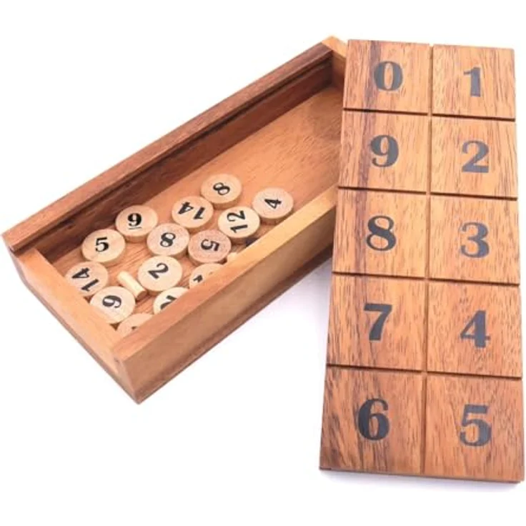 ROMBOL 15 - taktisches Zähl- und Rechenspiel für Kinder und Erwachsene, Holzspiel aus Helvea und Samena-Holz, 100 Punkte Ziel, 2 Spieler – Bild 4