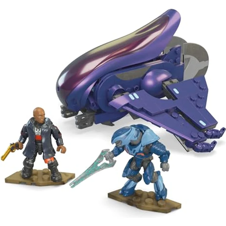 MEGA Halo Abtrünnige Banshee, Zusammenbaubares Flugzeug mit beweglichen Flügeln, 2 Sammelfiguren und 205 Bausteinen, für Kinder ab 13 Jahren, HNC56 – Bild 5