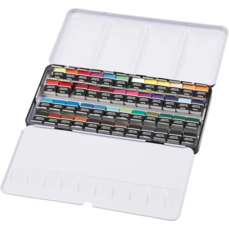 Creativ Company Pigment Art Proff Aquarellpfannen, Standardfarben, 48 Farben in ½-Pfanne, Einheitsgröße 10x20mm – Bild 5