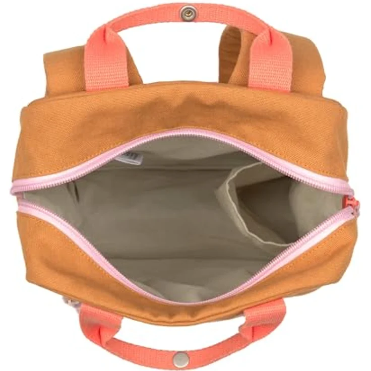 LÄSSIG Kindergartenrucksack Mini Square 7L, wasserabweisend, gepolsterte Schultergurte, Farbe Caramel – Bild 5