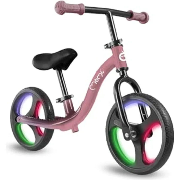 MoMi Laufrad Isoka 10 Zoll, LED-Leichträder mit Dynamo, höhenverstellbar, bis 35 kg