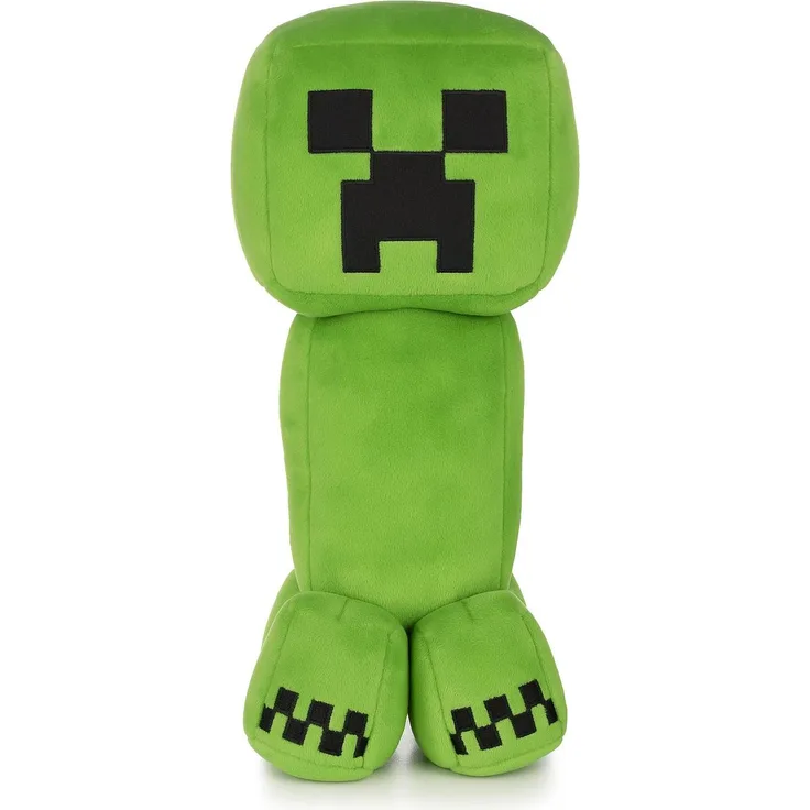 Whitehouse Leisure Minecraft Plüschtier Creeper, Kuscheltier in grün, 26 cm große Kultfigur mit detailgetreuem Pixel-Design