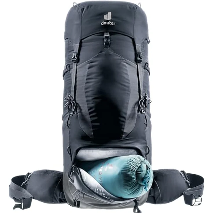 deuter AIRCONTACT LITE 45 + 10 SL, Leichter Trekkingrucksack mit VariQuick-System und optimaler Lastenverteilung, schwarz – Bild 7
