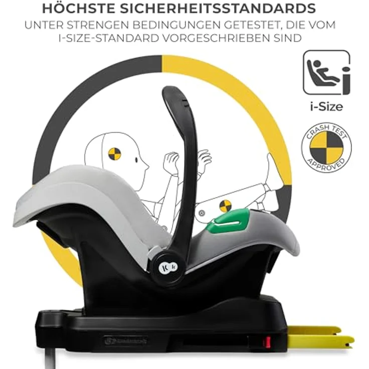 KinderKraft Mink Pro + Base Mink FX, Reboarder für Kinder 40-75 cm, ECE R129/i-Size, integrierter Einsatz, H-Guard System, SPS, einfache Isofix-Montage – Bild 3