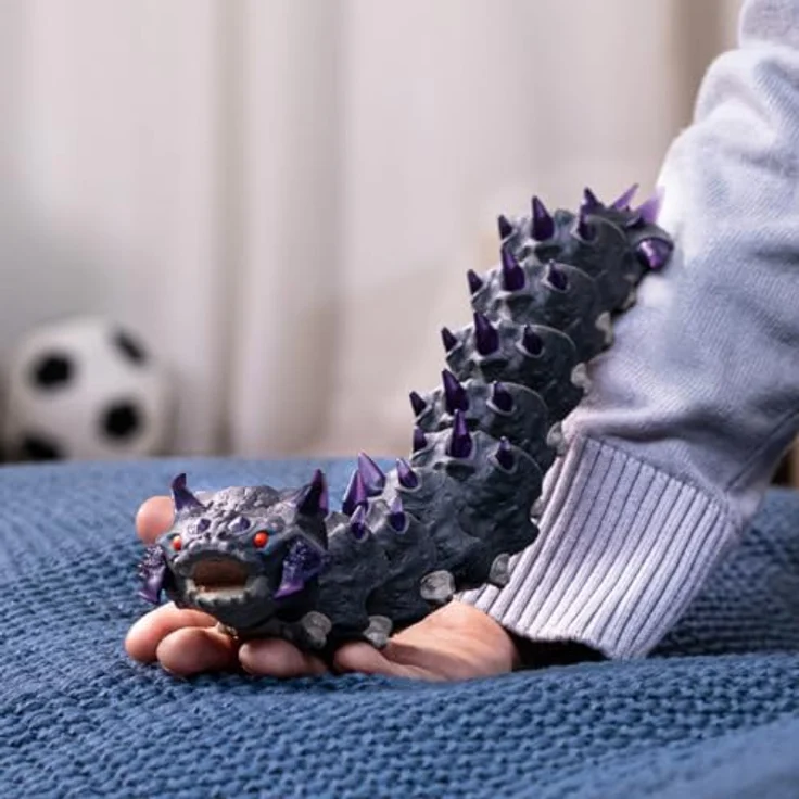 Schleich Schattenwurm (70830) Eldrador Creatures, beweglicher Körper mit stacheligen Kristallen, 26 x 4,7 x 4,2 cm – Bild 2