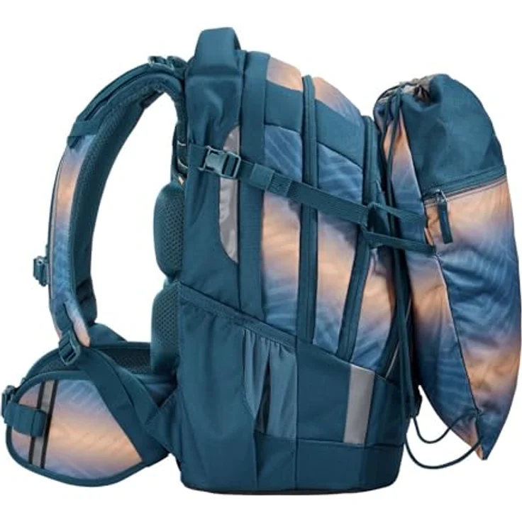 coocazoo Turnbeutel, Polyester - Praktischer Sportbeutel mit Fronttasche, ideal für Schule und Freizeit, schwarz – Bild 2