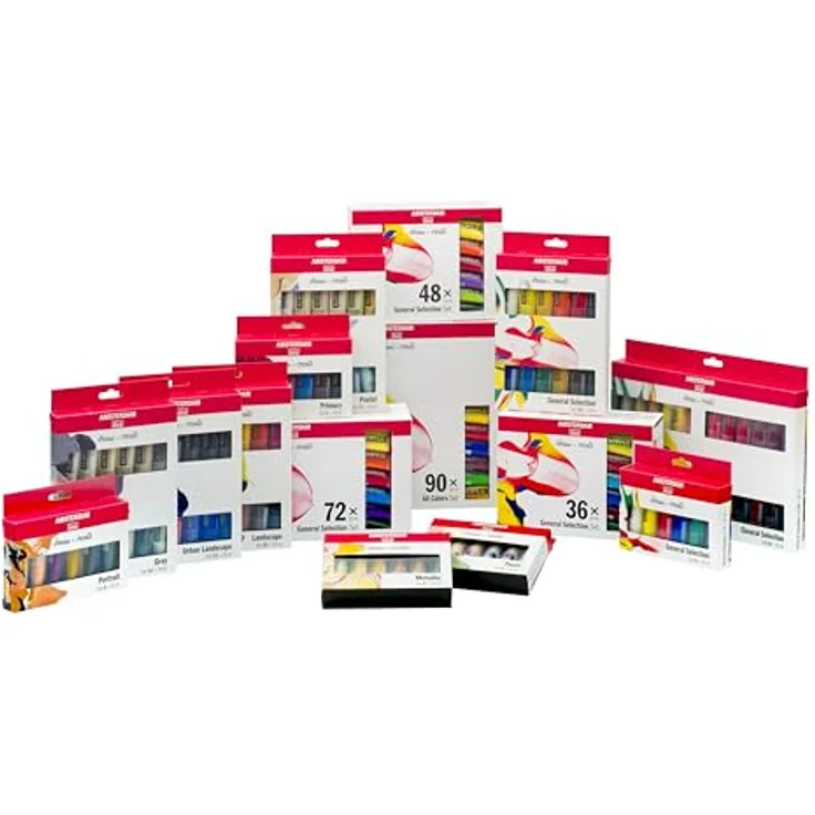 Amsterdam Standard Series Acrylfarben Set für Einsteiger, Farbmischset mit 24 x 20 ml Tuben, ausgewogene Farbpalette und hohe Lichtbeständigkeit – Bild 5