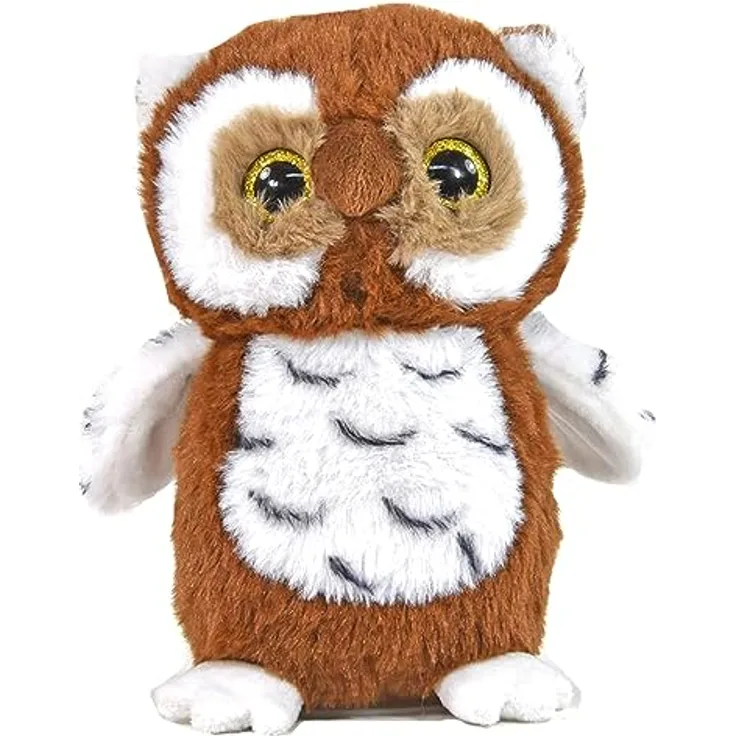 Kögler Labertier Eule Hedwig äfft Alles nach Kuscheltier Plüschtier Braun 18 cm