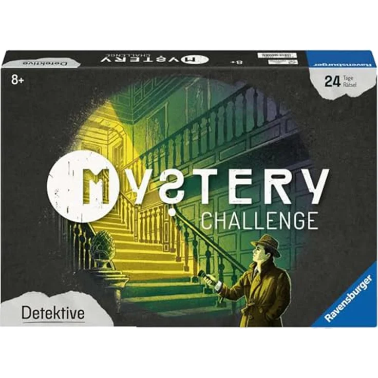 Ravensburger Mystery Challenge Detektive, 24 Rätsel für EXIT-Begeisterte ab 8 Jahren, Spielsprache Deutsch, inklusive Bastelelementen und Tipps – Bild 1