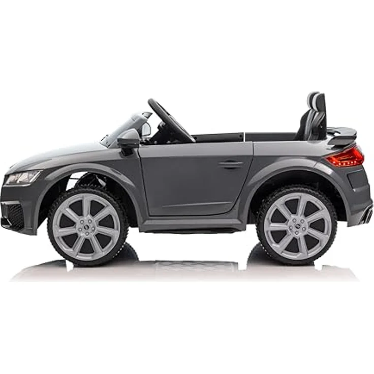 FINOOS Kinder elektroauto A.U.D.I. TTRS 12V Elektroauto für Kinder mit Fernbedienung 2,4GHz, Akku: 12V, 4,5Ah, 2 x Motor 30 Watt in Grau – Bild 3