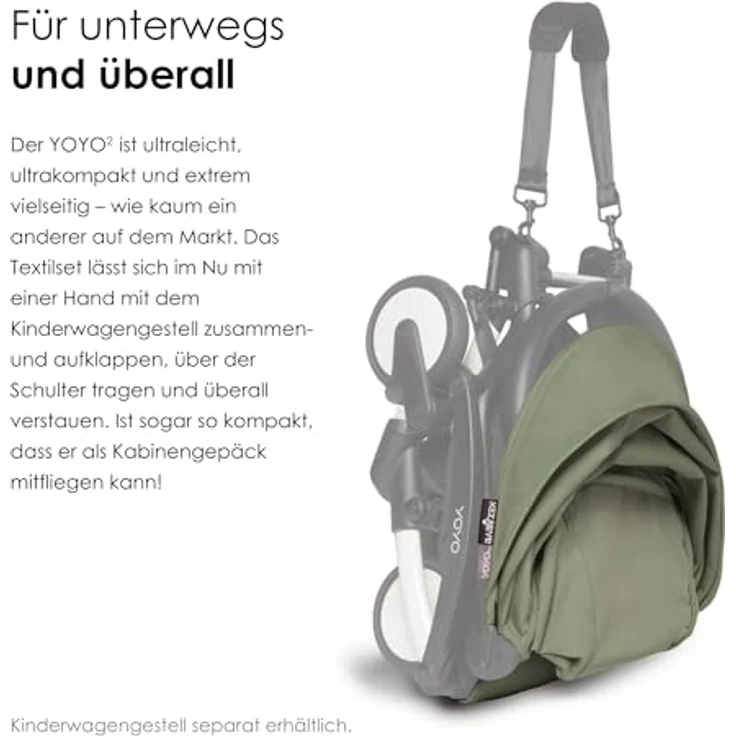 Stokke BABYZEN YOYO Textilset für YOYO+ und YOYO2 Gestell (ohne Gestell) Olive – Bild 4