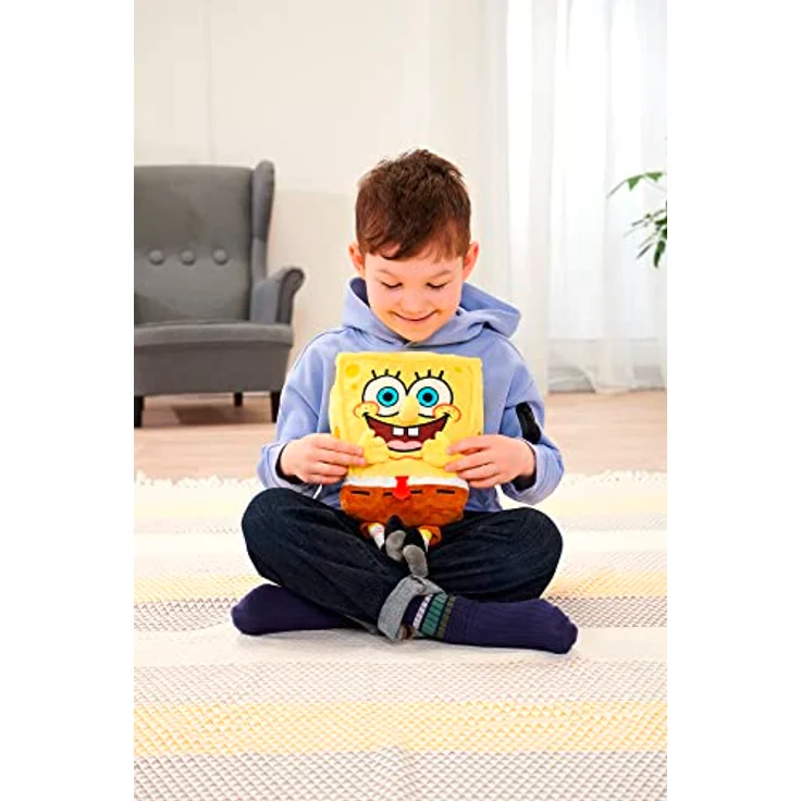 Simba 109491000 - Spongebob Schwammkopf Plüsch 35cm, Plüschfigur mit recyceltem Füllmaterial, ab den ersten Lebensmonaten – Bild 4