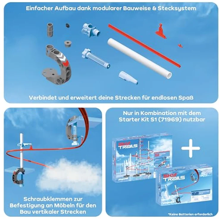 Sky Trails Connection Pack, Erweiterungs- & Verbindungspaket für Kugelbahnen, flexibles Bauzubehör für Racing-Strecken, geeignet für Kinder ab 7 Jahren, 71974 – Bild 4
