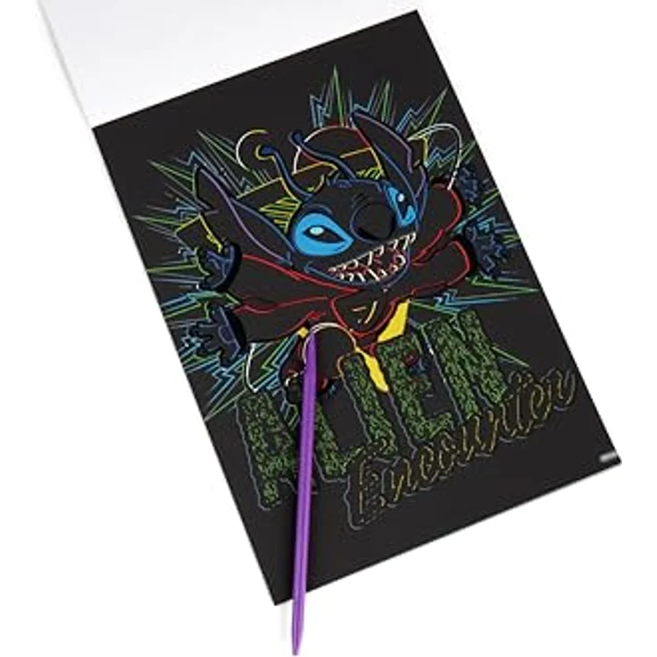 Canenco Kreativset Disney Stitch Kratzblock A5, Bastelset für kreative Projekte, nicht für Kinder unter 3 Jahren geeignet – Bild 3