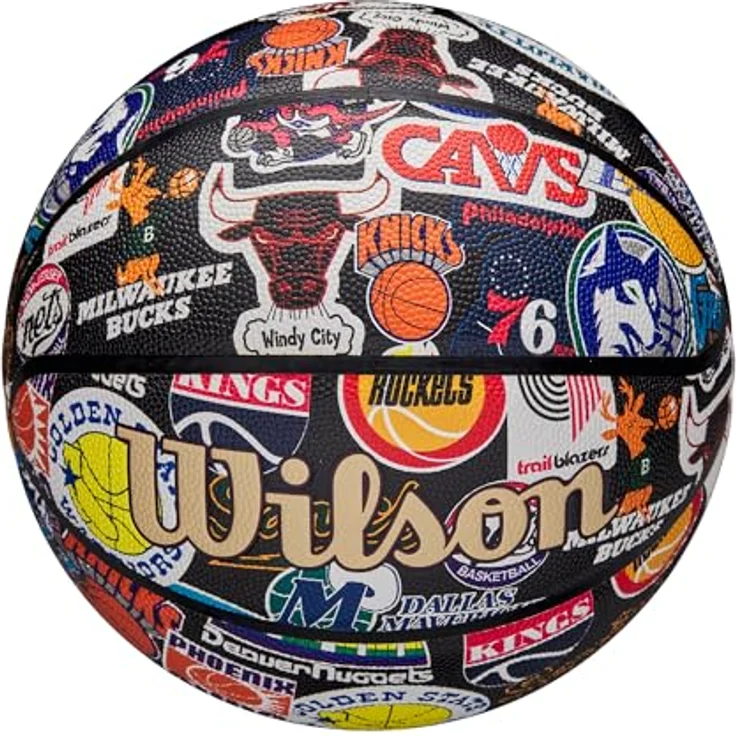 Wilson NBA All Team Retro BSKT, Basketball für verschiedene Sportarten, wetterbeständig – Bild 5