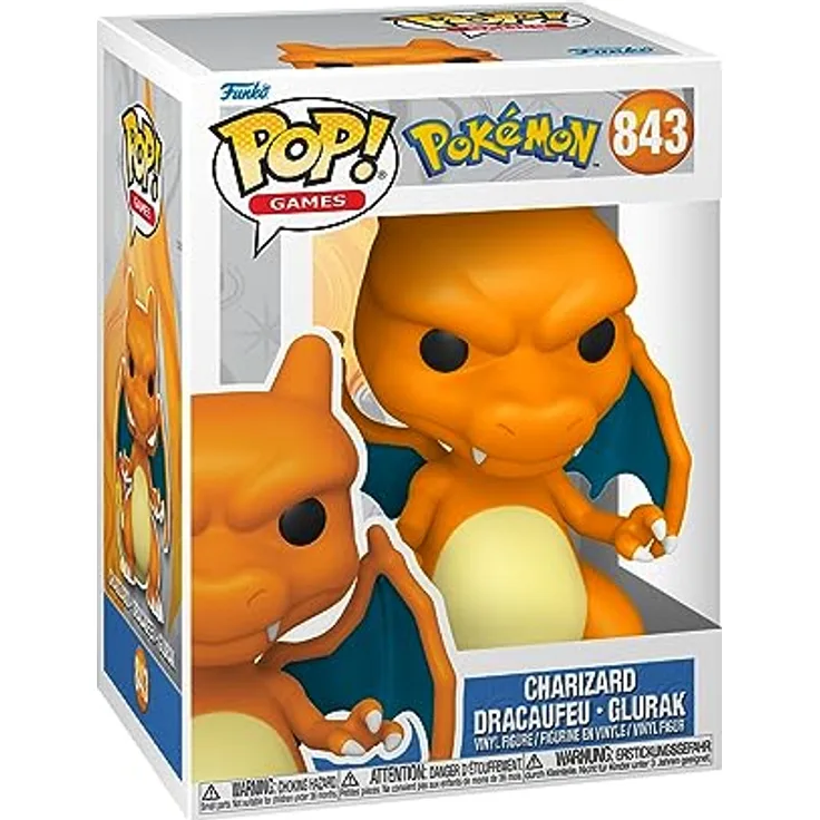 Funko Pop! Games: Pokemon - Charizard - Glurak - Vinyl-Sammelfigur - Geschenkidee - Offizielle Handelswaren - Spielzeug Für Kinder und Erwachsene - Video Games Fans - Modellfigur Für Sammler