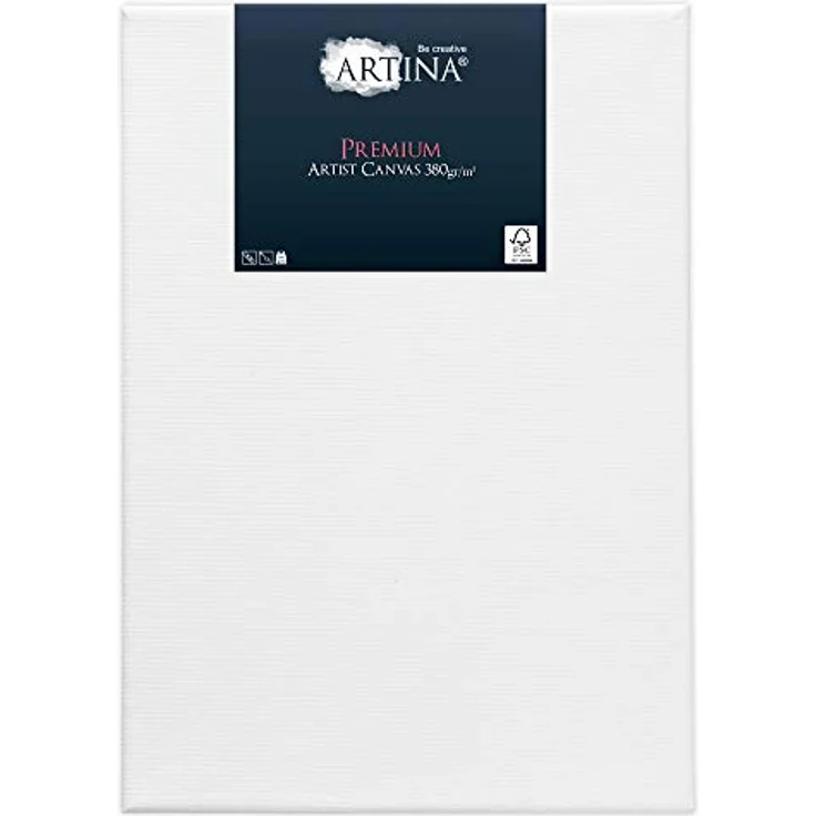 Artina Premium Keilrahmen Leinwand 50x70 cm, 3er Set aus 100% Baumwolle für Acrylfarben, 380 g/m², säurefrei bespannt, inkl. Spannkeilen – Bild 2