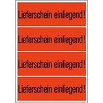 HERMA 6754 Lieferschein einliegend Aufkleber, 1000 Stück, 39 x 118 mm, selbstklebend, klein, Warnhinweis Etiketten Versandaufkleber Paketaufkleber für Kennzeichnung von Sendungen, neon leuchtrot