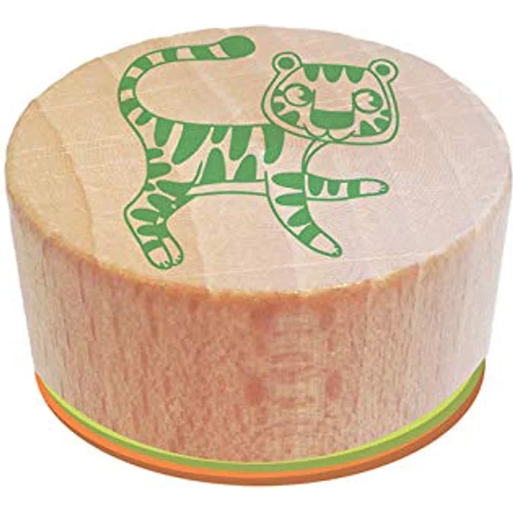 Aladine 3003132 Stempelset für Kinder, Safari, 8 Holzstempel mit Stempelkissen, Holz, FSC-zertifiziert, Stampo Bambino Savane, Animaux de la Savane – Bild 3