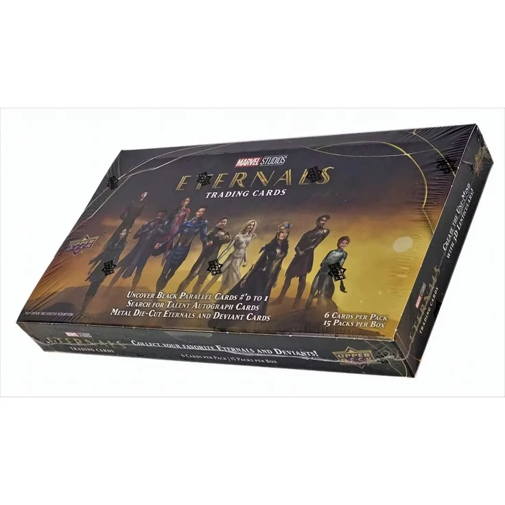 Upper Deck Marvel Studios Eternals Hobby Box, Sammelkartenset mit Autogrammen und exklusiven Parallelkarten, 2023