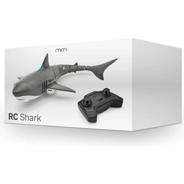 MikaMax RC Hai, Ferngesteuertes Haifisch-Spielzeug mit 36,5 cm, 30M Reichweite, 2-Rad-Antrieb, 2.4GHz, Wasserspielzeug für Kinder und Erwachsene – Bild 3