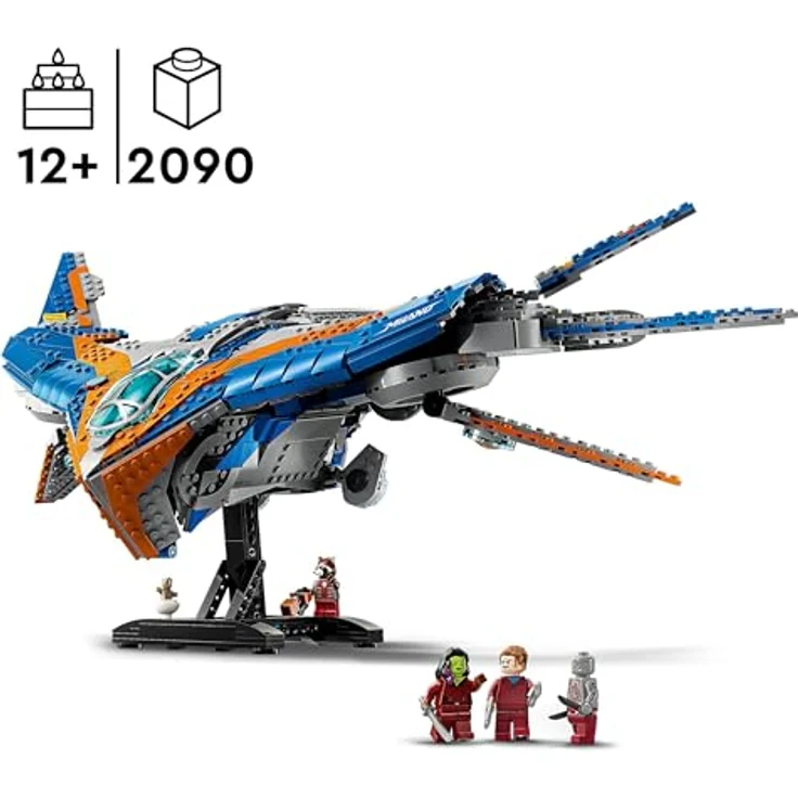 LEGO Marvel Guardians of The Galaxy: Die Milano, baubares Raumschiff-Modell mit 4 Superhelden-Minifiguren, Avengers Flieger für Weltraumabenteuer, Geschenk für Jungen und Mädchen 76286 – Bild 2
