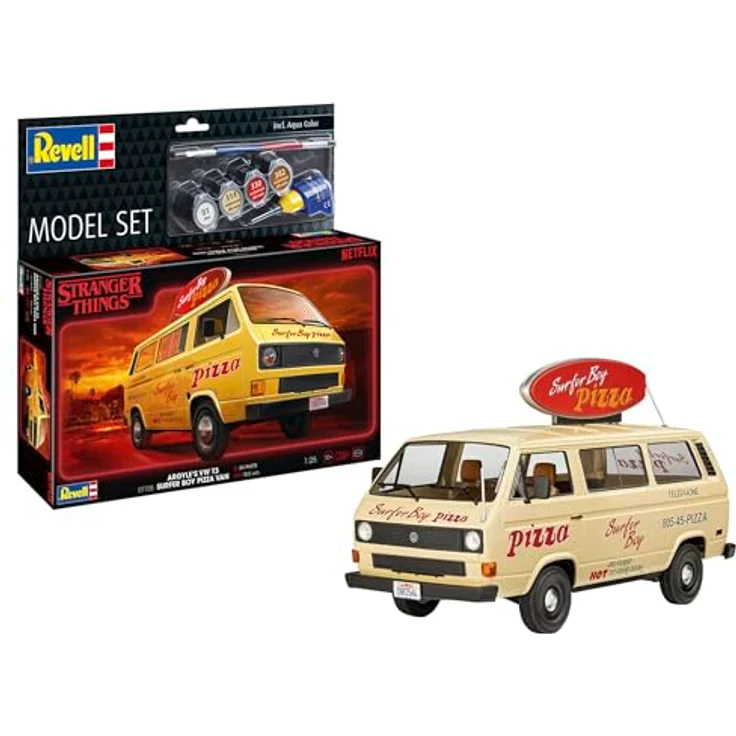 Revell® Modellbausatz Stranger Things, Argyle’s VW Bus T3 Bulli Surfer Boy, Maßstab 1:25, 84 Teile, Made in Europe – Bild 1