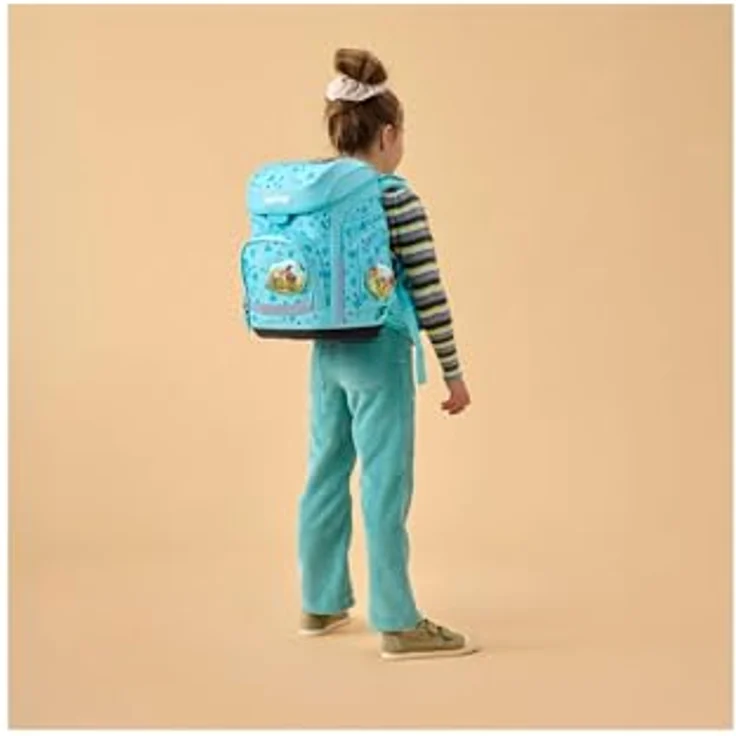 ergobag cubo Set, ergonomischer Schulranzen 5-teilig für die 1. Klasse, höhenverstellbares Tragesystem, wasserdicht, individualisierbar, 28 x 40 x 25 cm – Bild 2
