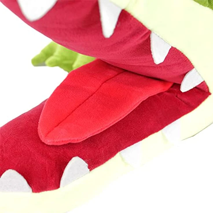 BEMIRO Krokodil Kuscheltier XXL - ca. 120 cm, Riesen Kuscheltier, grünes Alligator Plüschtier mit Herz-Motiven – Bild 5