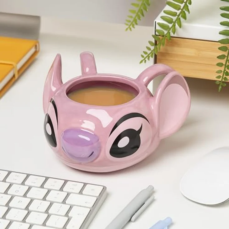 Paladone Angel Kaffeetasse, 450 ml Keramik, 3D-Mug aus Lilo-&-Stitch-Universum, offiziell lizenziert – Bild 3