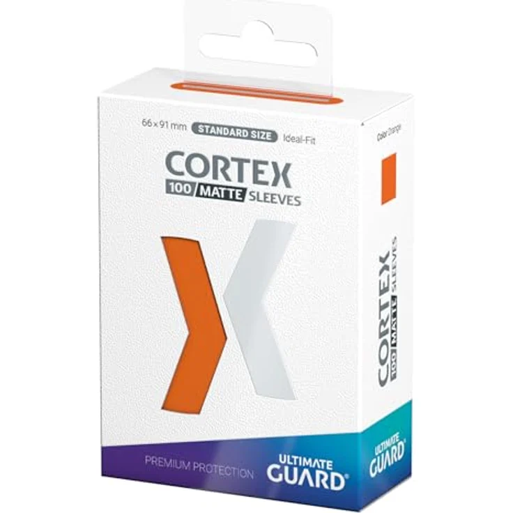Ultimate Guard Cortex Matte Sleeves Standard Size (100) (66x91mm), Orange undurchsichtige Rückseite, perfektes Mischgefühl, stabil – Bild 3
