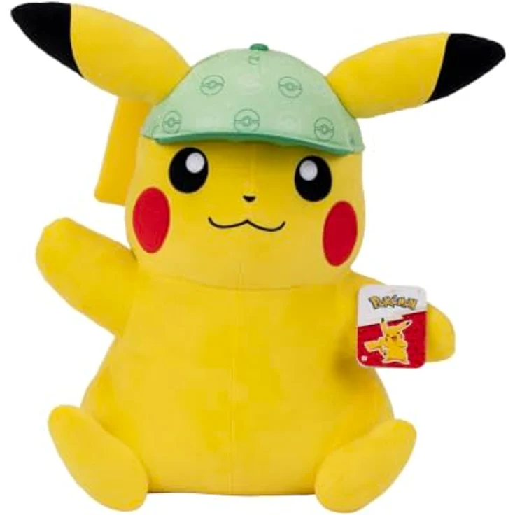Nintendo Pokémon PKW5025, 60 cm Plüsch Pikachu mit Mütze für Kinder - Kuschelig und detailgetreu – Bild 5