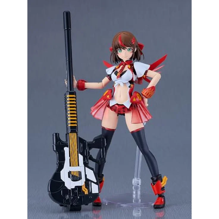 Good Smile Company Valkyrie Tune Plamatea Modellkit Lisa = Caster, 16 cm, vorlackierte Teile, posebare Figur mit zwei Gitarrenwaffen – Bild 4