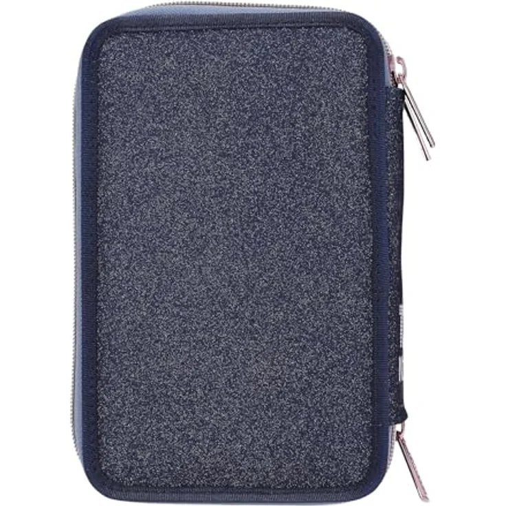 Depesche TOPModel 3-Fach Federtasche LED WOLF inkl. Stifte, Model Motiv, Dunkelblau, mit LED Mond und Sternen – Bild 4