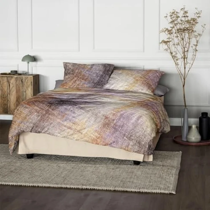 Irisette Flausch-Cotton Bettwäsche Zobel orange 8550, Kuschelig weich, Qualitätsreißverschluss, Modernes Design, 60°C waschbar, Trocknergeeignet – Bild 2