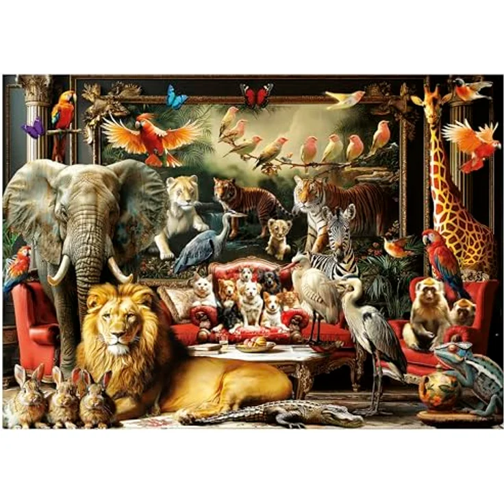 Educa Die Tiervilla, 1500 Teile Puzzle für Erwachsene mit Fix Puzzle-Kleber, 85 x 60 cm, ab 14 Jahren – Bild 2
