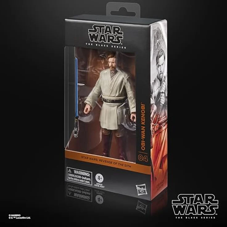 Star Wars The Black Series Obi-Wan Kenobi, Premium Action-Figur (15 cm) mit blauem Lichtschwert aus Episode III: Die Rache der Sith, beweglich, fotorealistisches Design – Bild 2