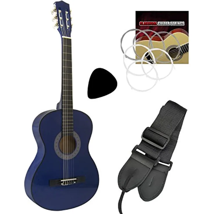 TIGER Kinder 1/2 Größe Klassische Gitarre – Blau