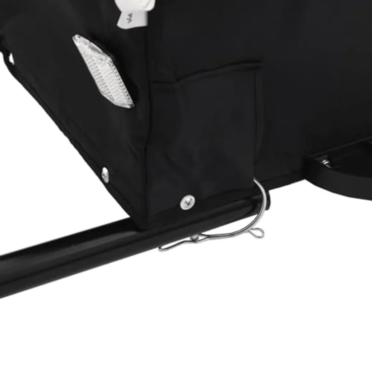 vidaXL Fahrradlastenanhänger Fahrradanhänger Schwarz und Grün 30 kg Eisen, Robustes Material, Praktisches Design, Cleveres Design – Bild 5