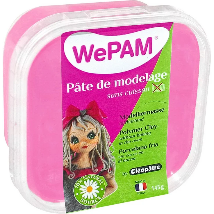 Cléopâtre Modelliermasse WePAM, 145 g, lufthärtend, mischbar, Porzellan-Look – Bild 1