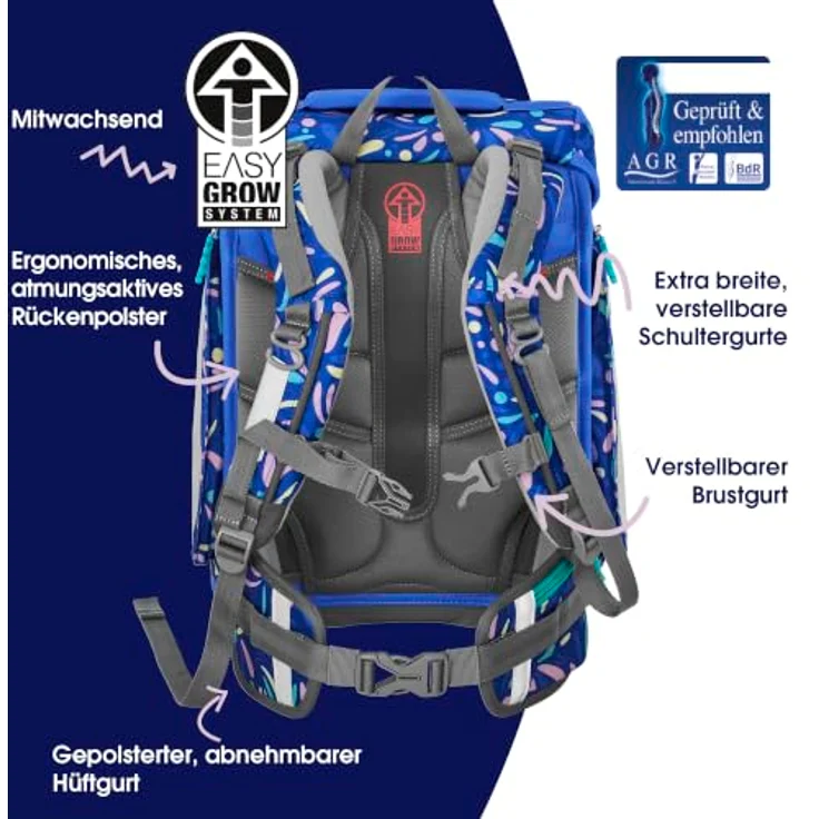 Step by Step Schulranzen SPACE Schulranzen-Set, Mehrfarbig, ideal für Kinder mit ausreichendem Stauraum – Bild 4