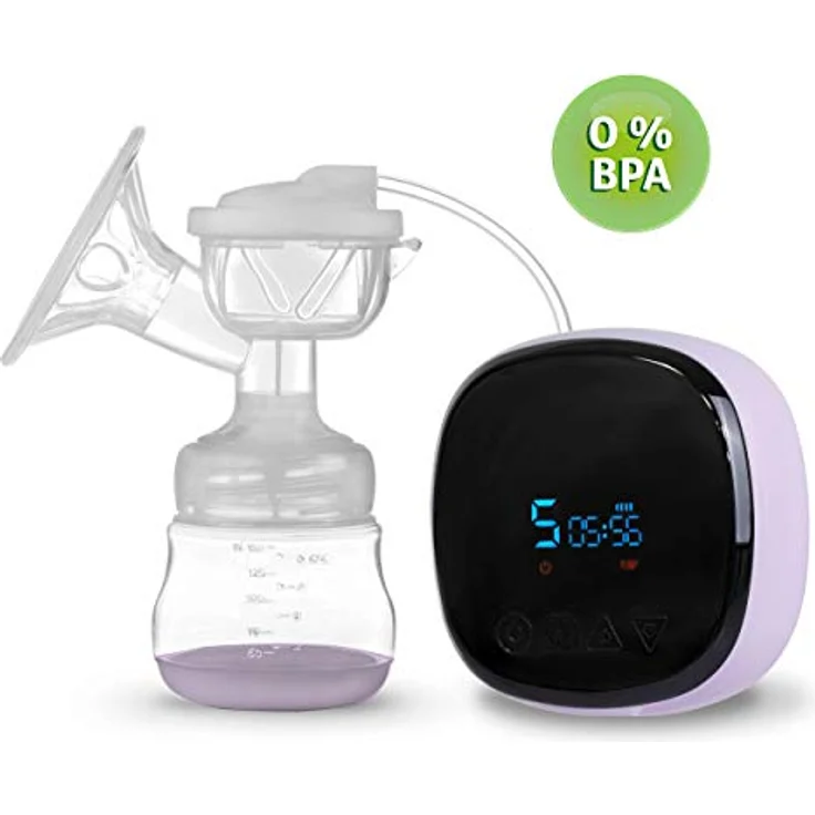 BERDSEN Zwei-Phasen-Milchpumpe, schmerzfrei, 0% BPA, benutzerfreundlich, mobil, Saugstärkenregulierung, leise, Farbe Violett – Bild 2