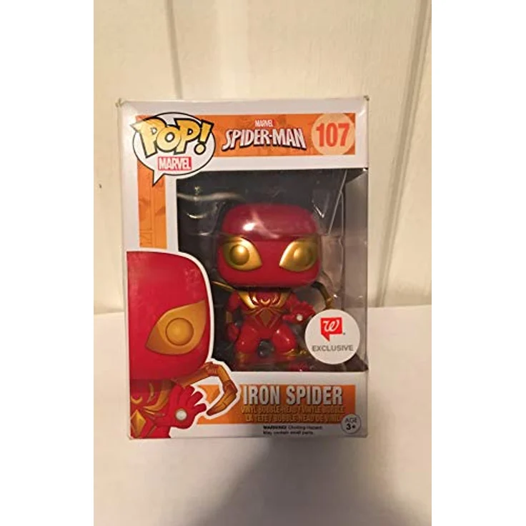 Funko Iron Spider 107 Pop Figur - Rot/Gold – Bild 1