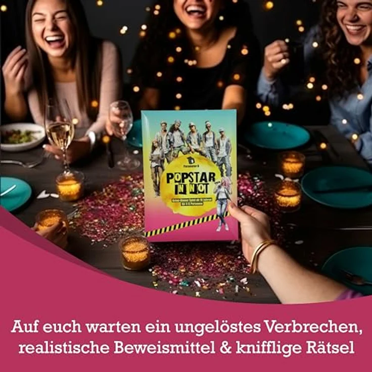 Parameter B Popstar in Not - Krimidinner für 4-6 Personen - Ab 10 Jahren - Krimidinner für Zuhause für Familien mit Kindern - Krimispiel für Einsteiger - Realistische Beweise – Bild 5