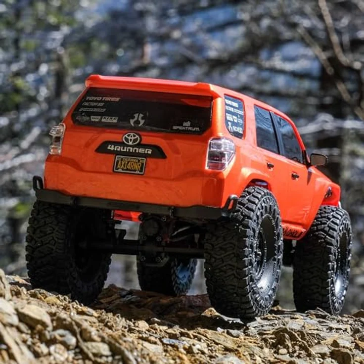 Axial SCX24 Toyota 4Runner 1/24 4WD RTR, Micro-Crawler mit Spektrum SLT2, 350 mAh LiPo Akku & USB-Ladegerät, orange – Bild 5
