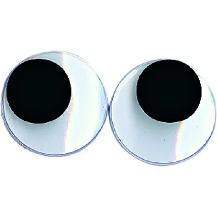 Rayher Plastik-Wackelaugen, ø 20 mm, 10 Stück, 8917500