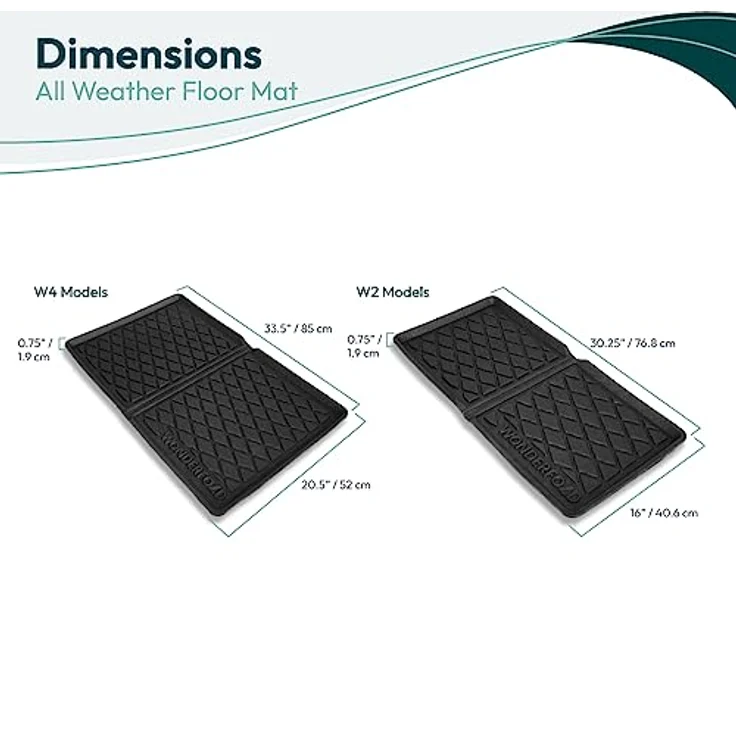 WonderFold Allwettermatte Black, robuste, wasserabweisende Matte mit rutschfester Oberfläche und erhöhten Rändern für W2 Modelle – Bild 5