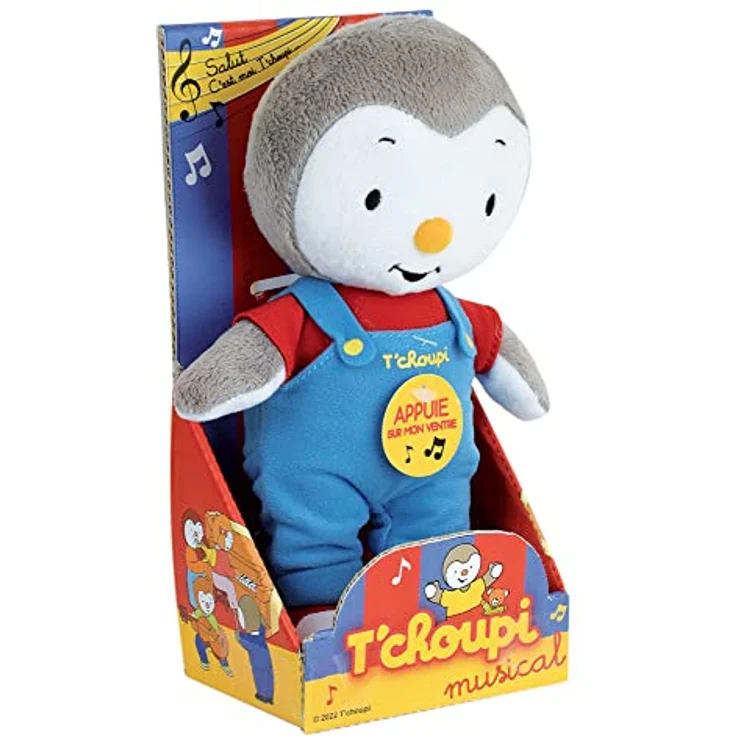 Jemini Peluche T'Choupi Musical 20cm - Kuscheltier mit musikalischer Funktion, 20cm, TV-Serie Melodie, Oberflächenwaschbar – Bild 3